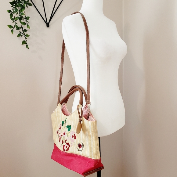 TOMMY HILFIGER | STRAW CROSSBODY CONVERTIBLE BAG - Picture 6 of 11